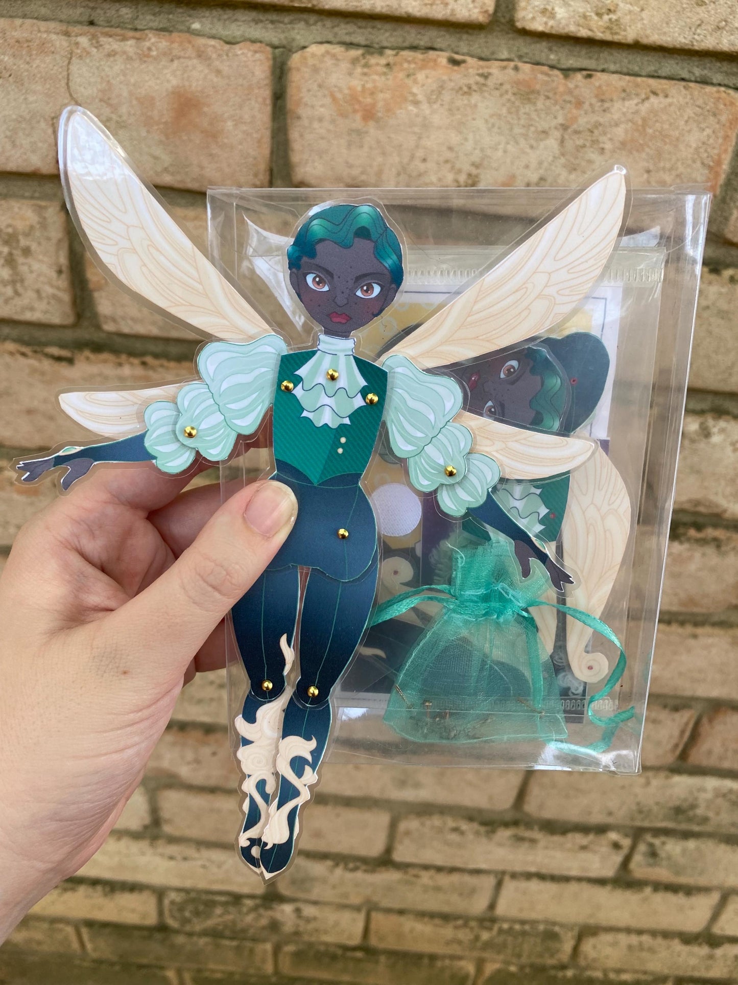 Precut Paper Doll - Emerald Dragonfly