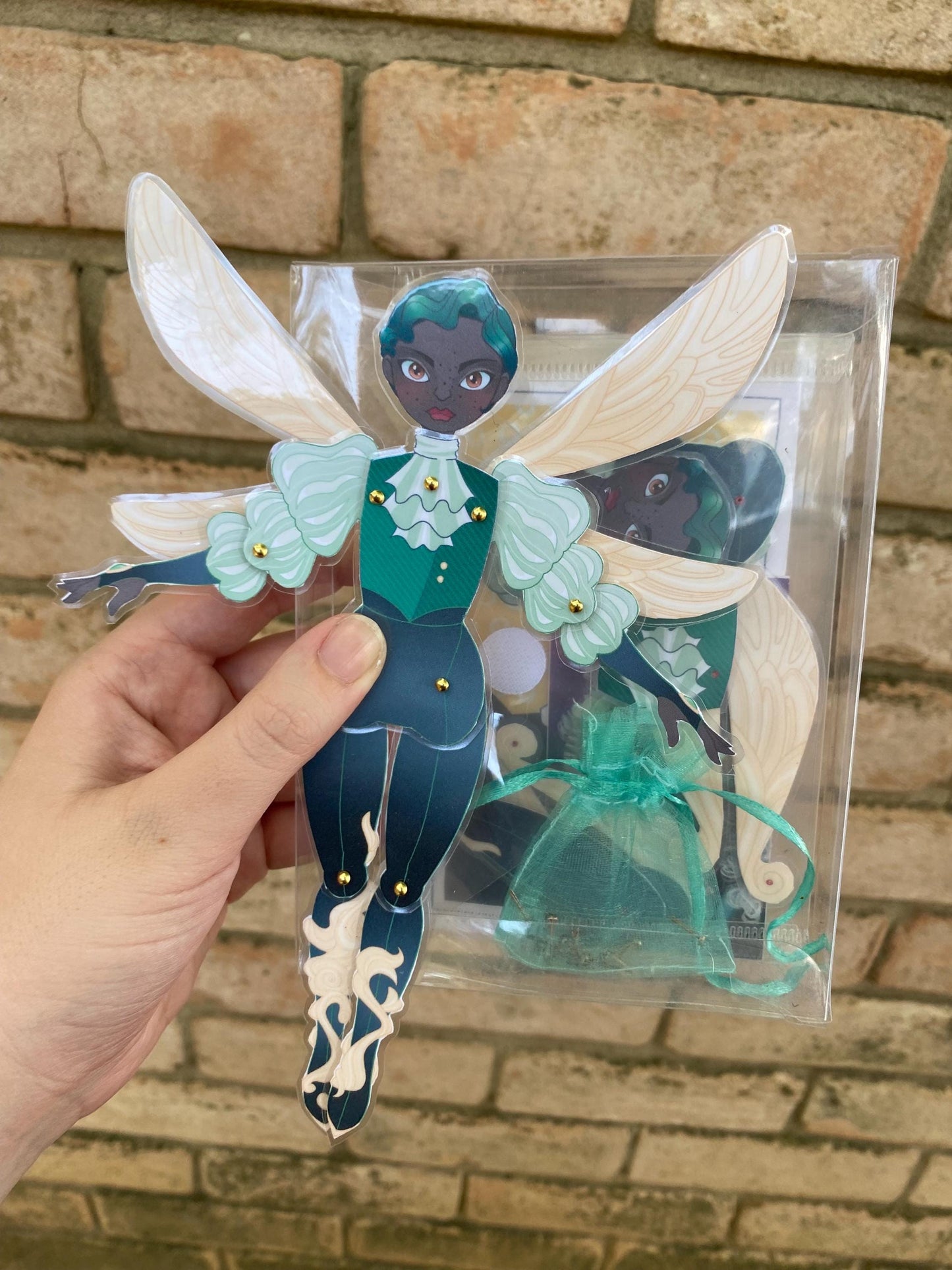 Precut Paper Doll - Emerald Dragonfly