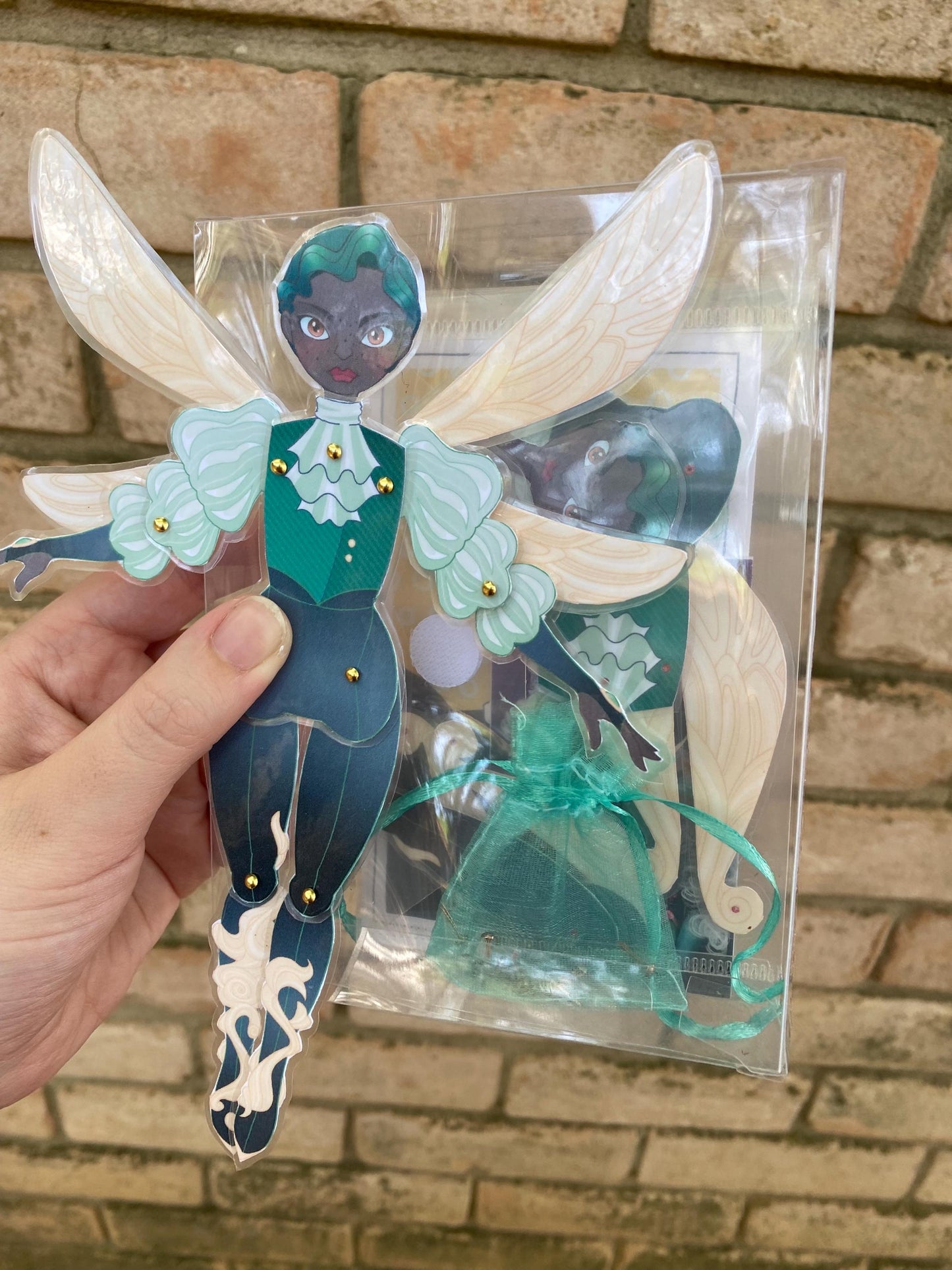 Precut Paper Doll - Emerald Dragonfly