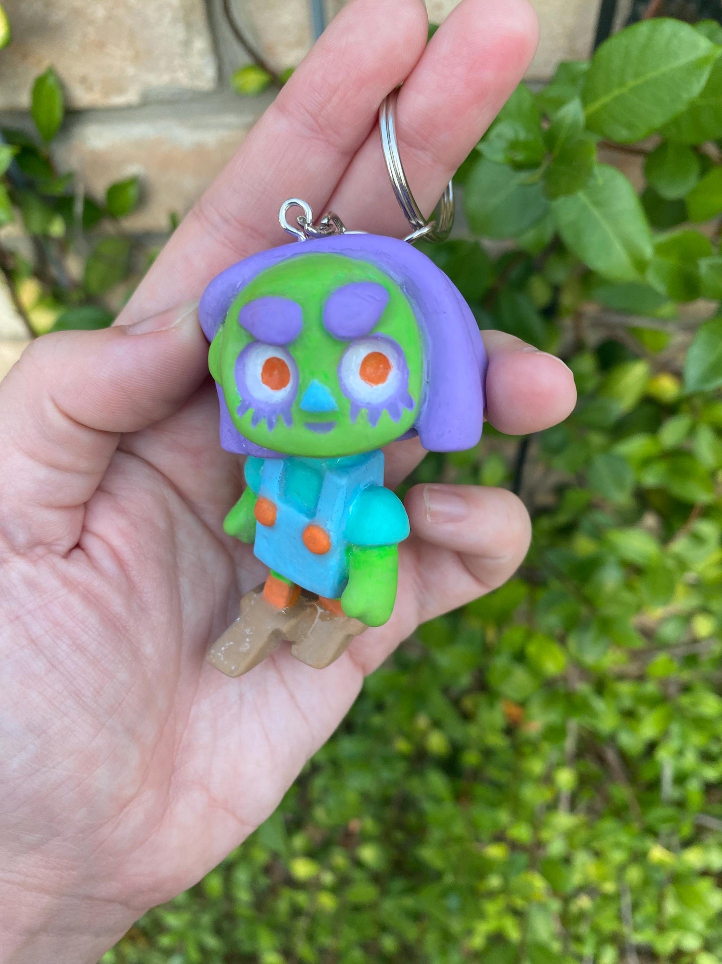 Custom Charlie Keychain: Hand-Painted Art Toy