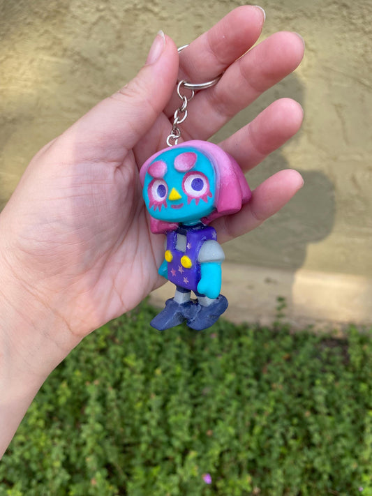 Custom Charlie Keychain: Hand-Painted Art Toy