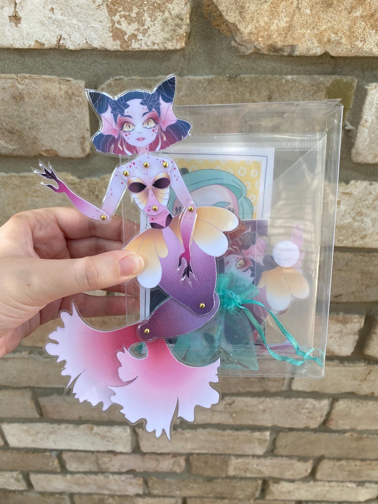 Precut Paper Doll - Raspberry Koi