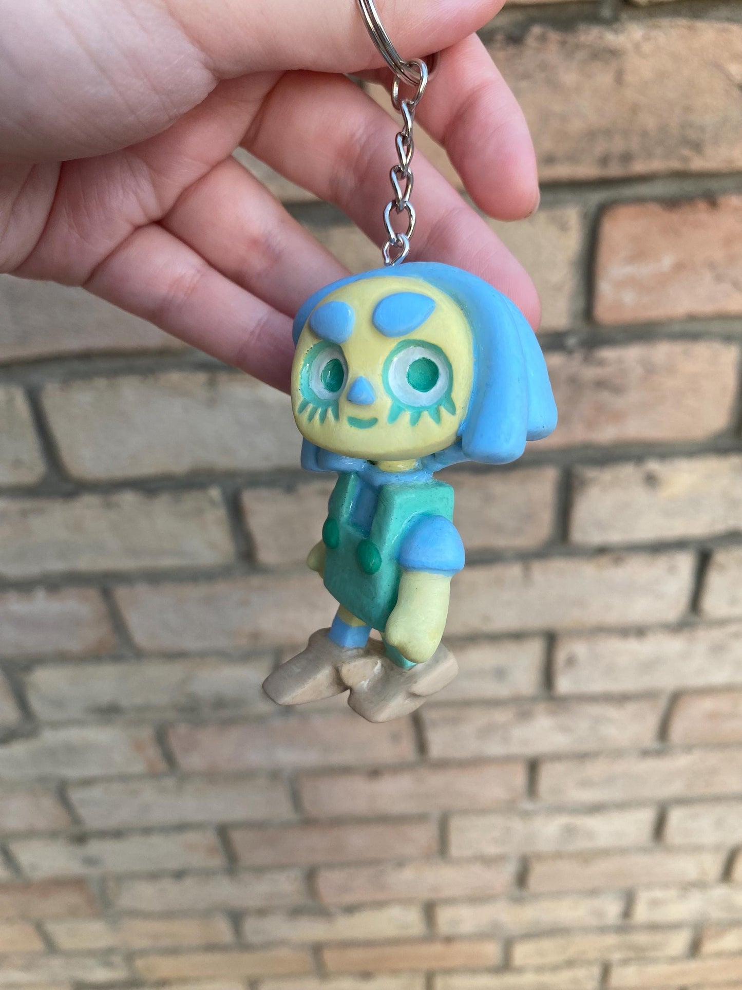Custom Charlie Keychain: Hand-Painted Art Toy