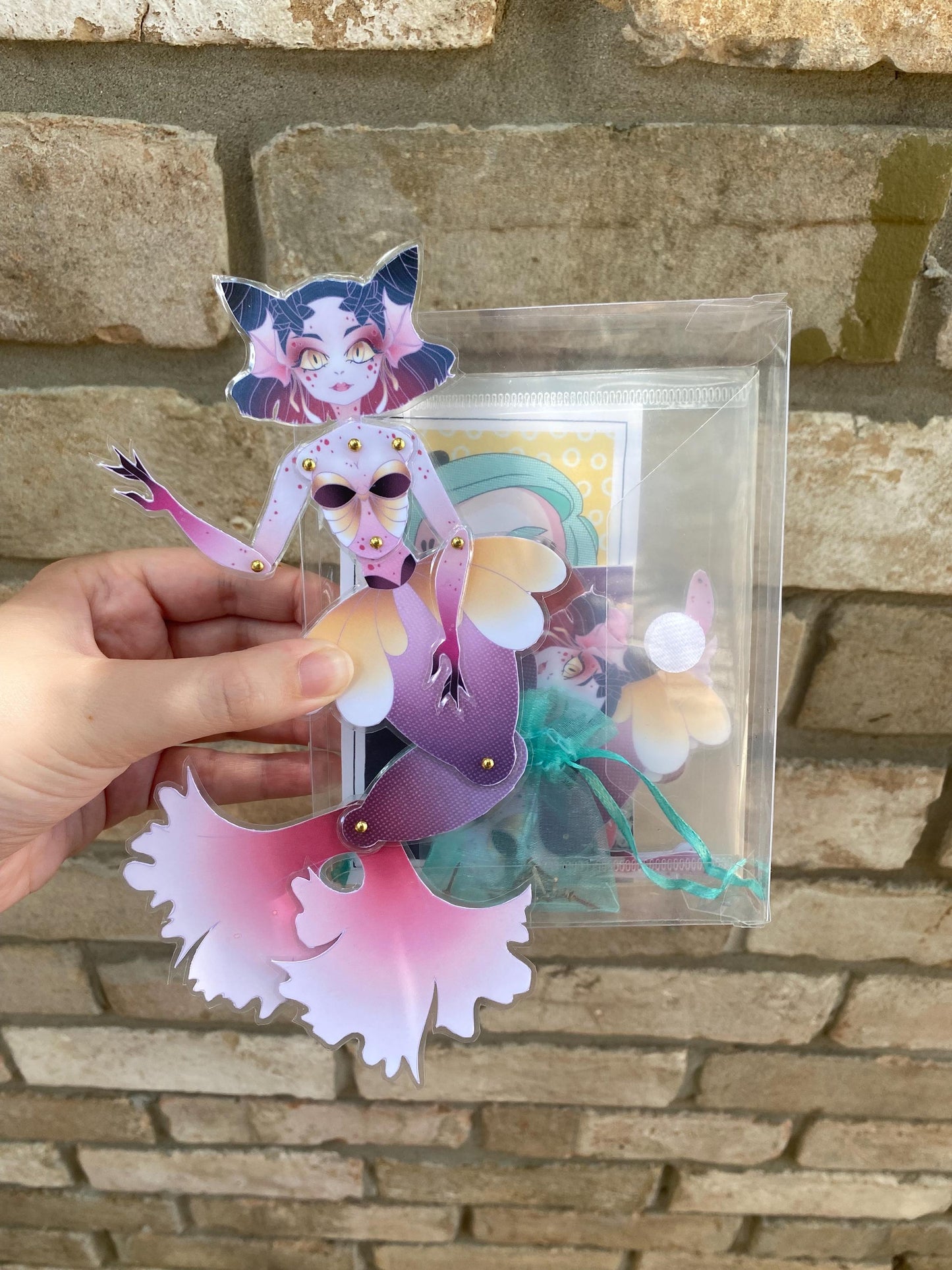 Precut Paper Doll - Raspberry Koi