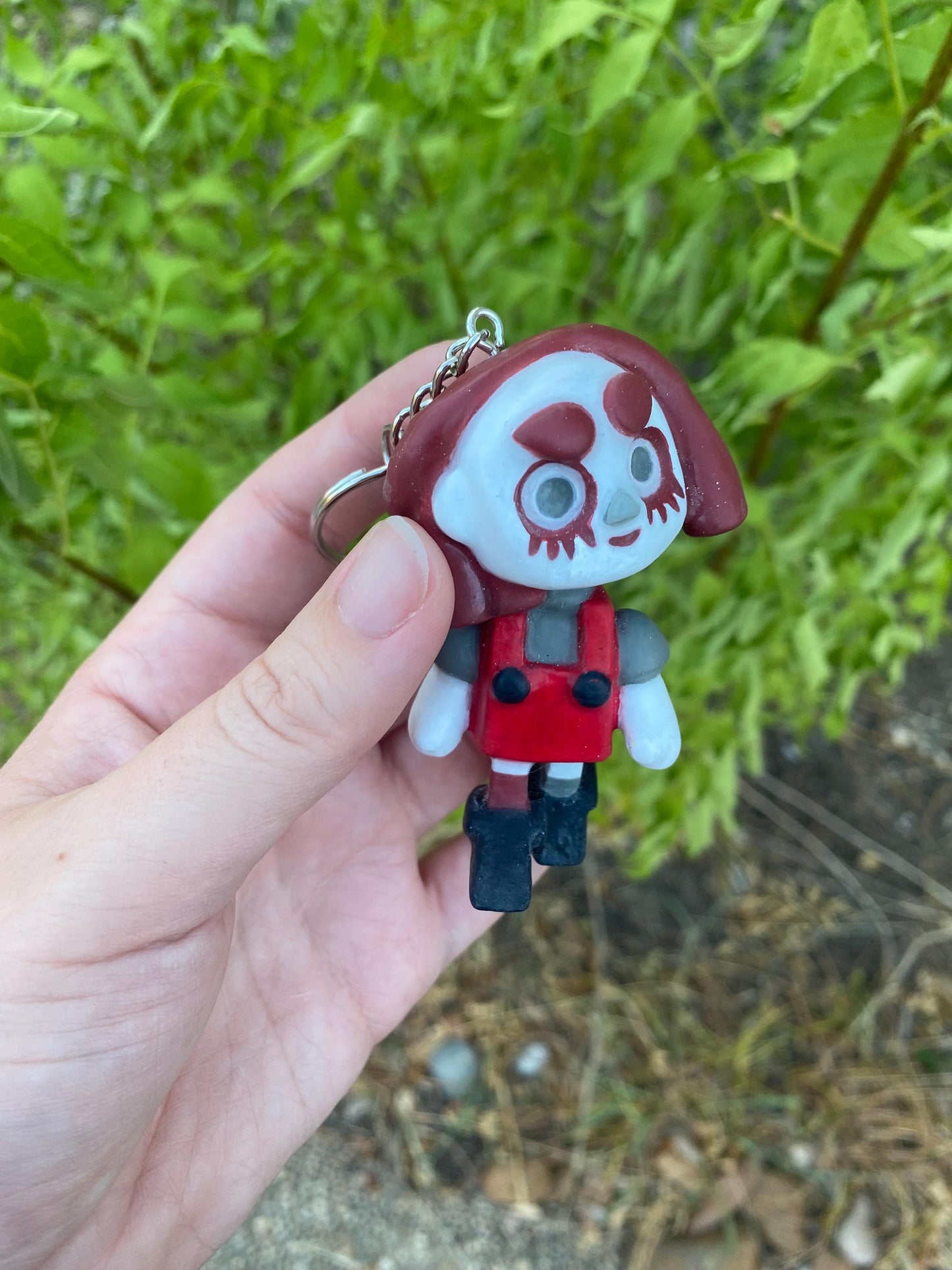 Custom Charlie Keychain: Hand-Painted Art Toy
