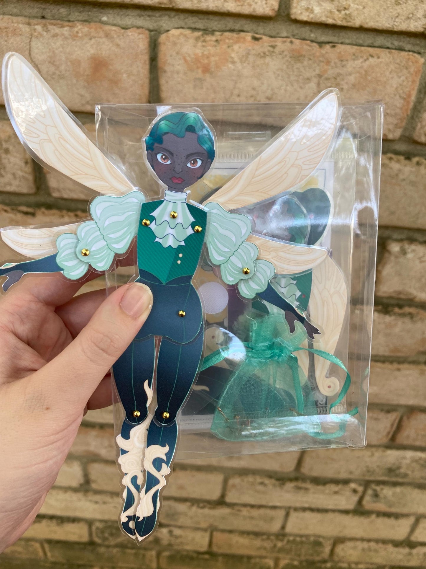 Precut Paper Doll - Emerald Dragonfly