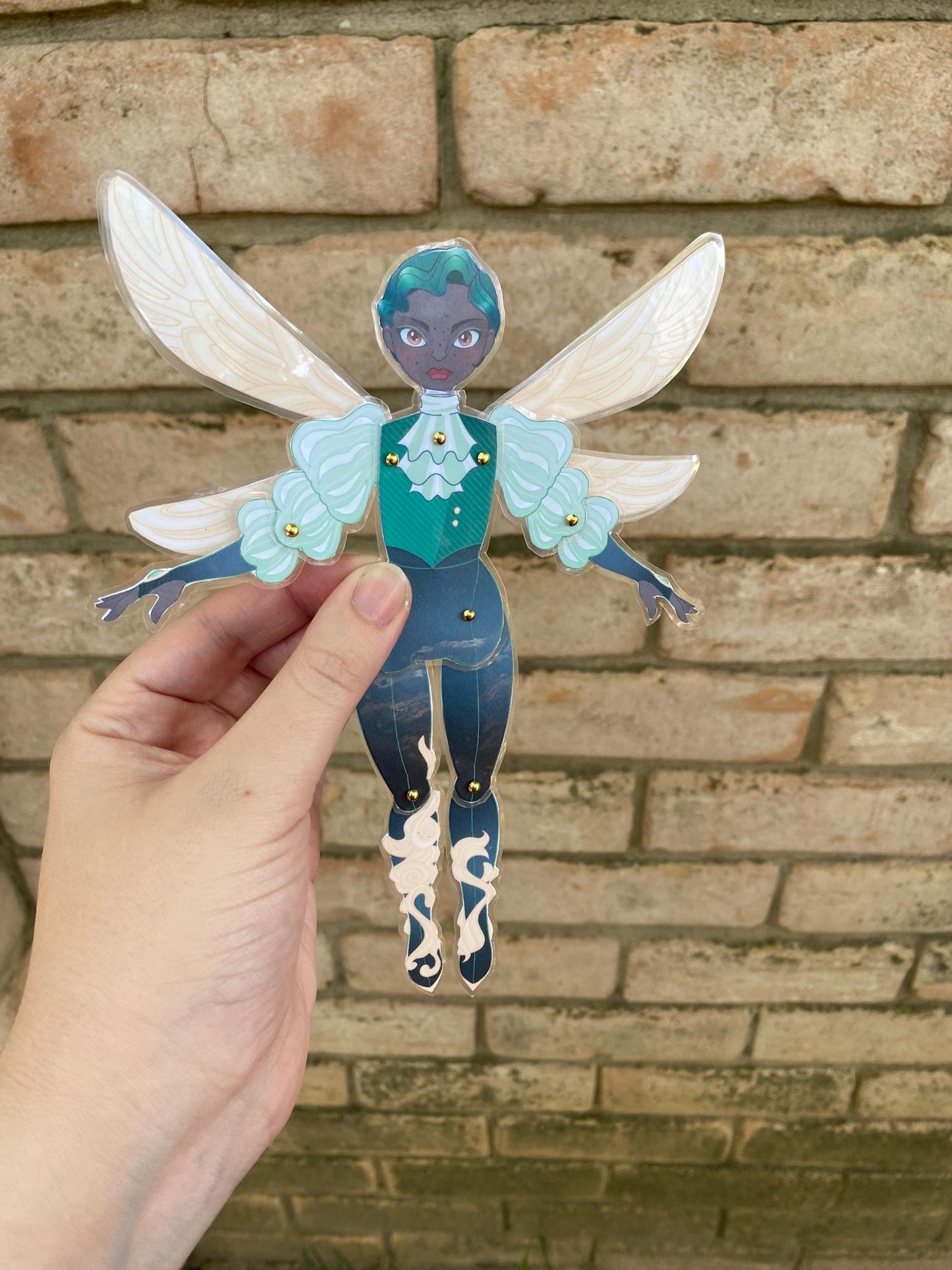 Precut Paper Doll - Emerald Dragonfly