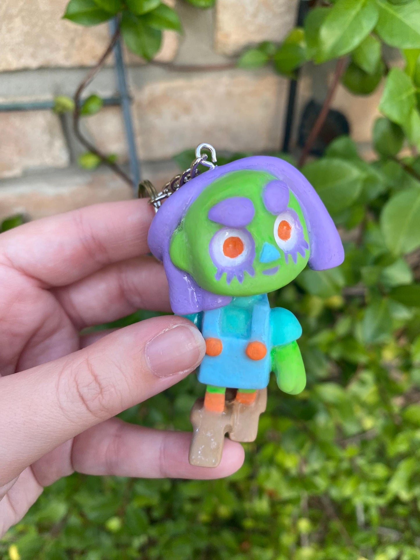 Custom Charlie Keychain: Hand-Painted Art Toy
