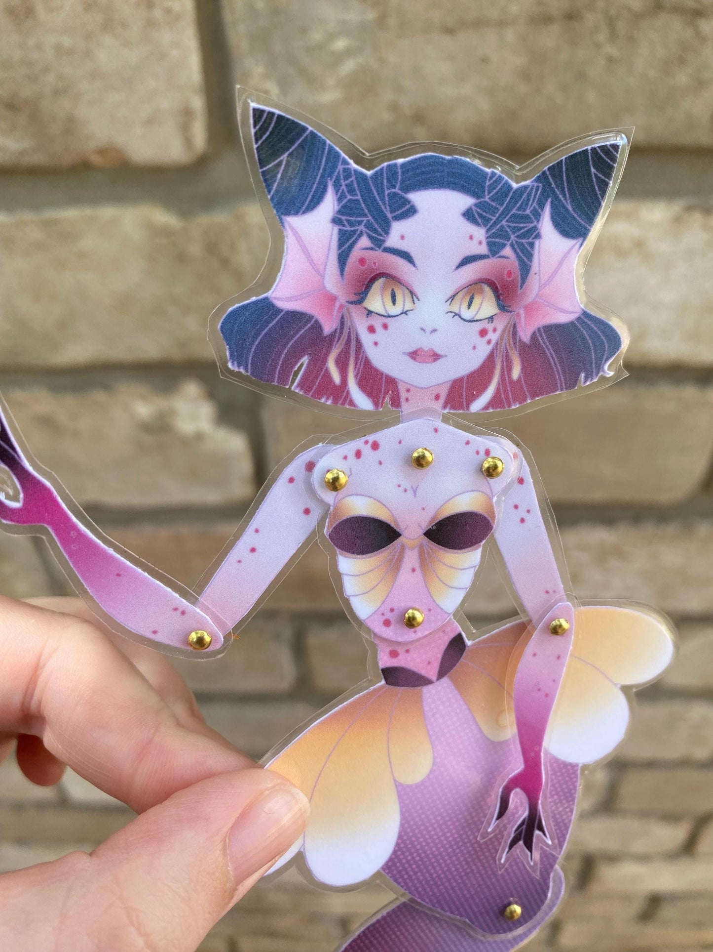 Precut Paper Doll - Raspberry Koi