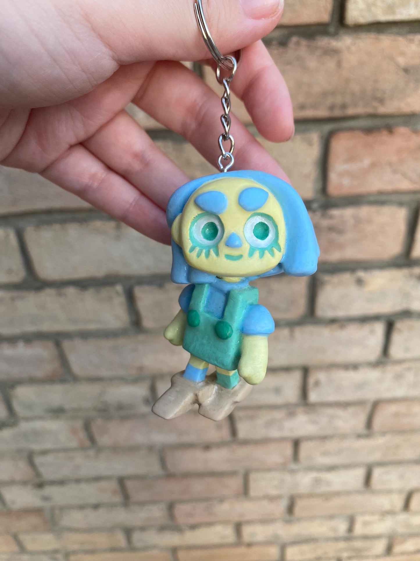 Custom Charlie Keychain: Hand-Painted Art Toy