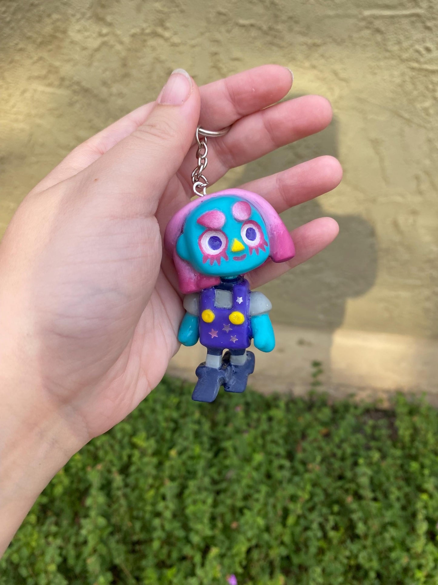 Custom Charlie Keychain: Hand-Painted Art Toy