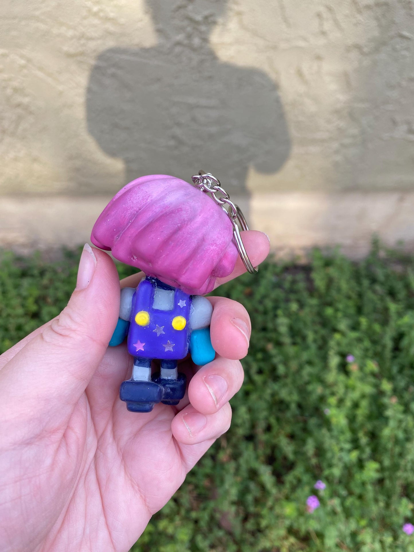 Custom Charlie Keychain: Hand-Painted Art Toy