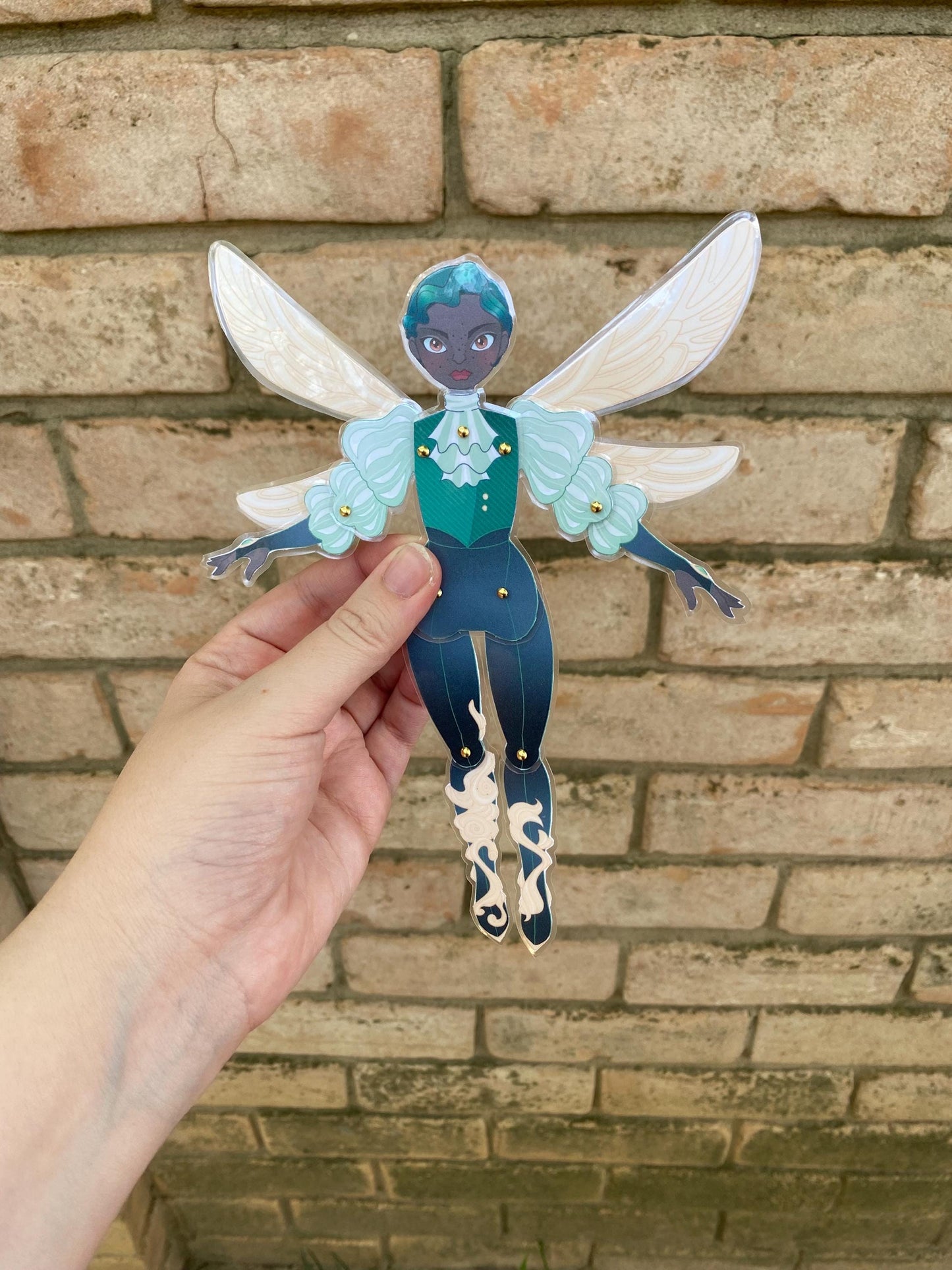 Precut Paper Doll - Emerald Dragonfly